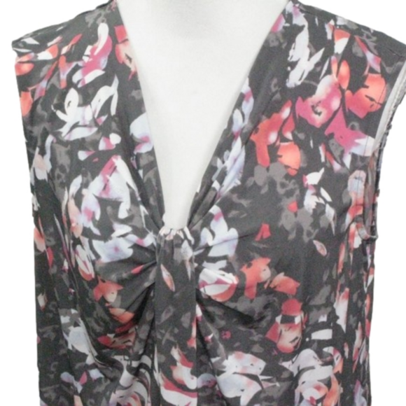 Apt. 9 Pleated Knot Neckline Sleeveless Top Size PXL - Picture 2 of 5